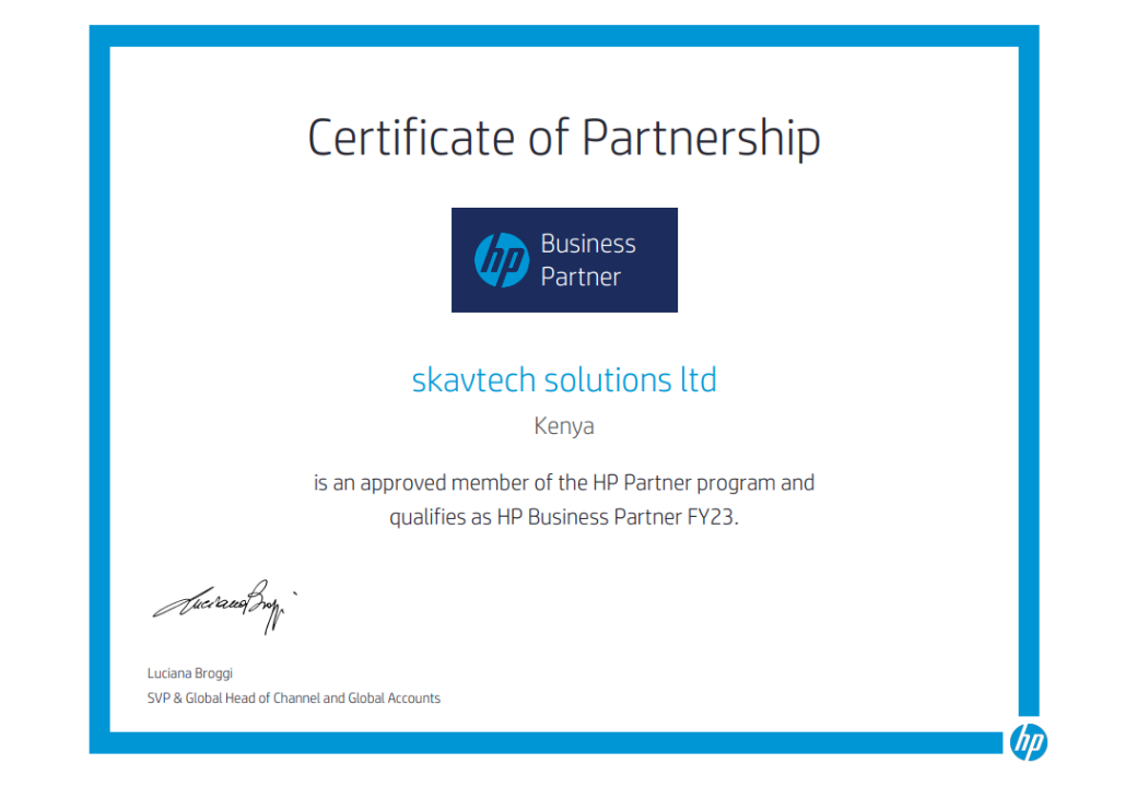 HP Certificate of Partnership 2023