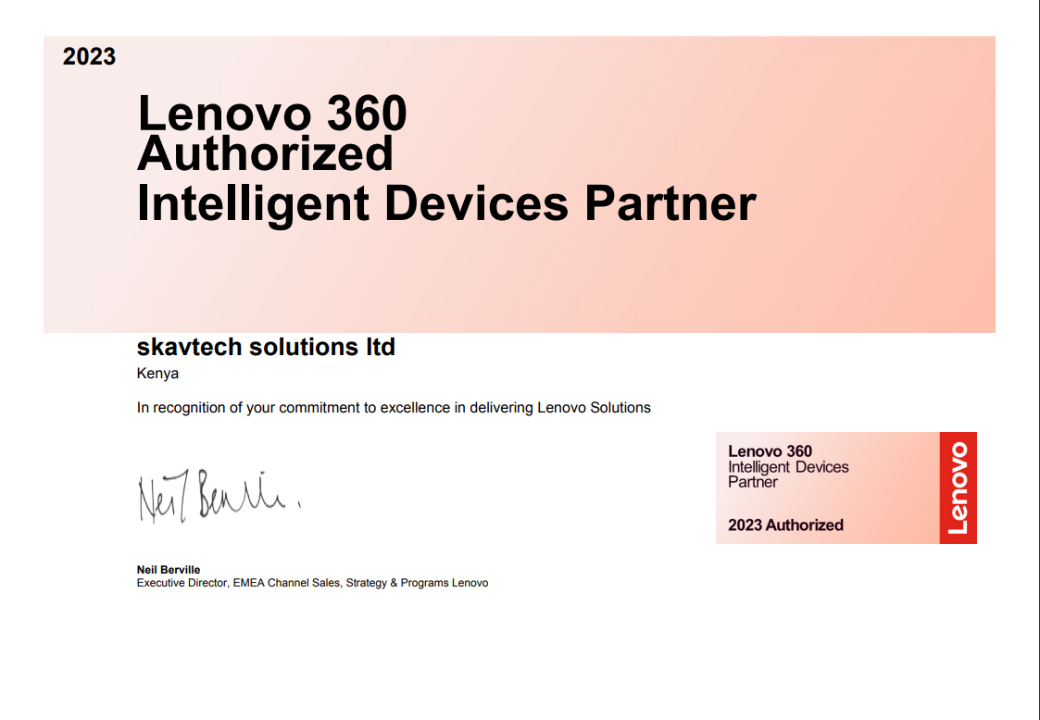 Lenovo Authorized Intelligent Devices Partner