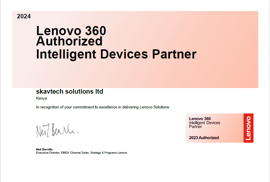 Lenovo 360 Authorized Intelligent Devices Partner